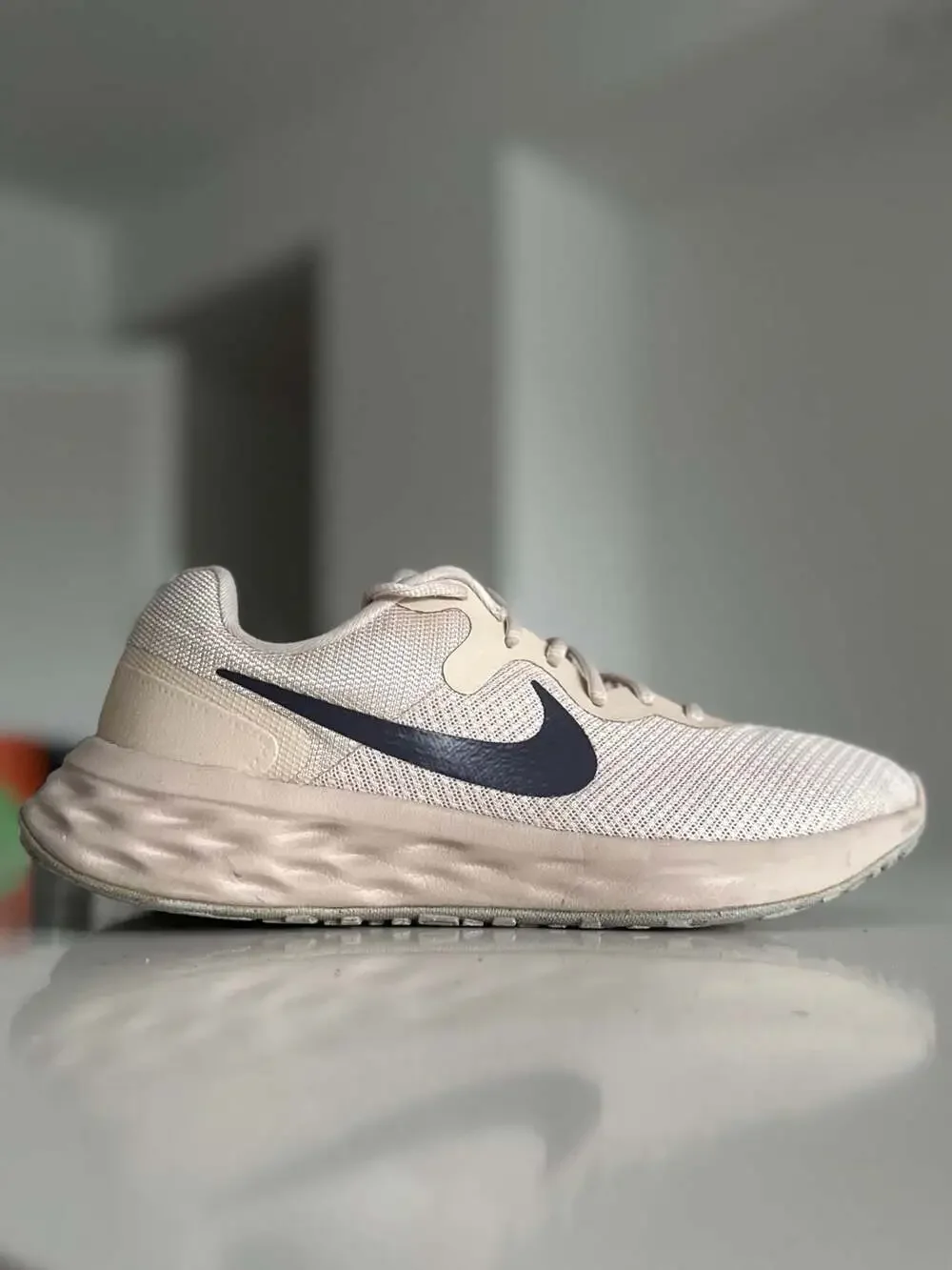 Nike Revolution 6 Next Nature Running Shoes - Oatmeal/Gridiron (DC3728-101)